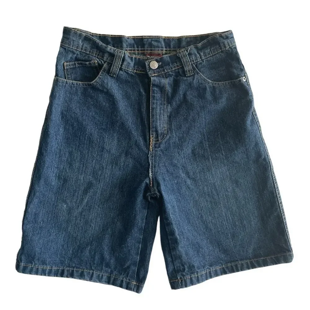 Denim Jean Shorts Boys Size 12 Cotton back cargo pockets